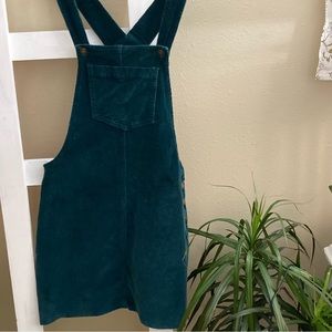 Brave Soul Corduroy Overall Dress with Front Pocket